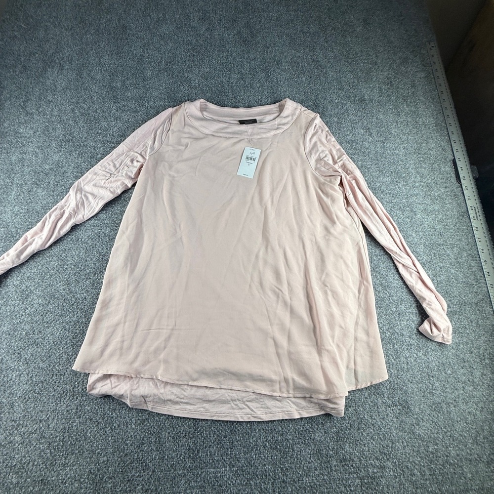 J. Jill Rosewater Pink Long Sleeve Layered Hem Tunic Top Size S 171541 AJMS